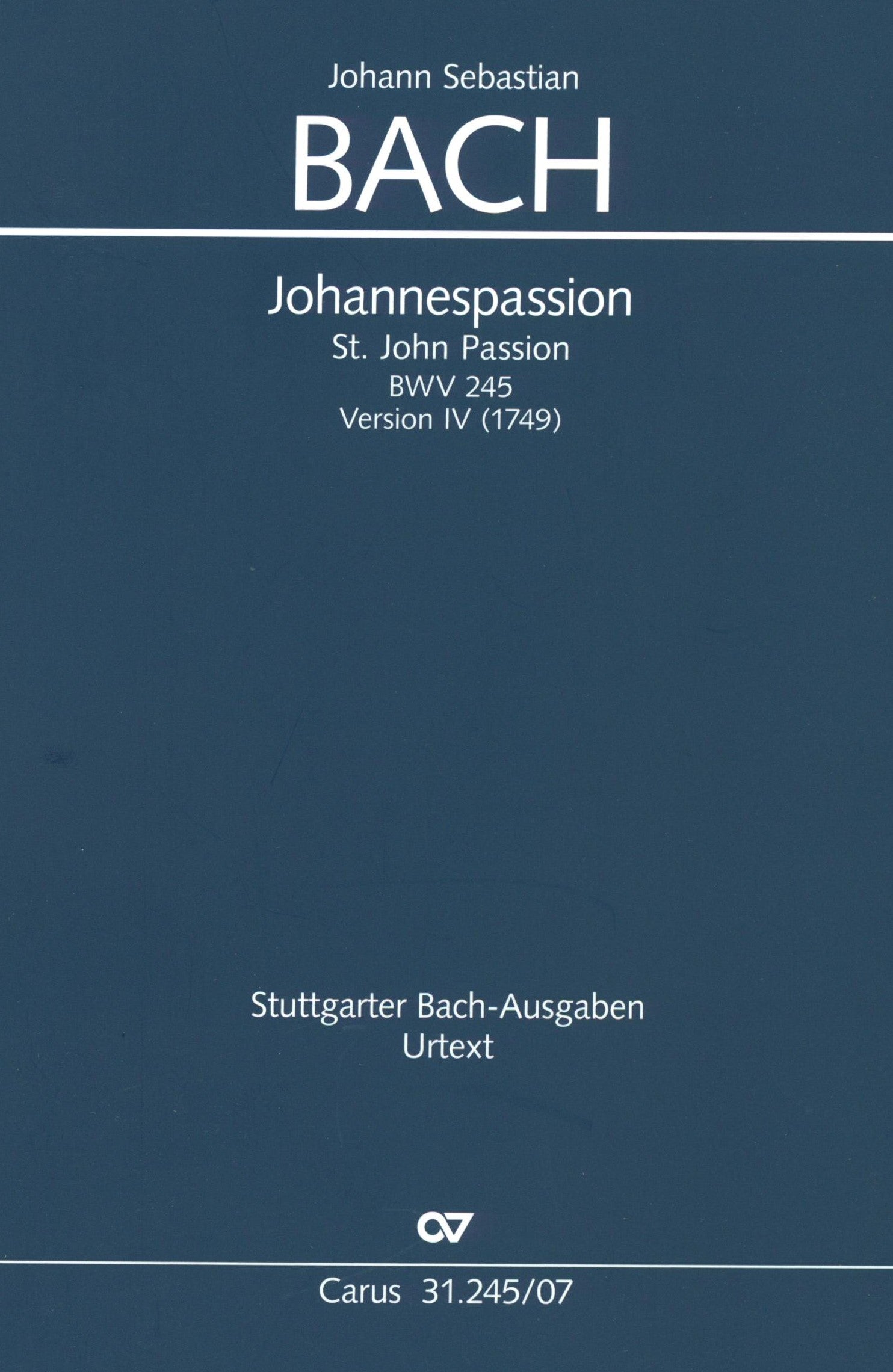 (未使用･未開封品)　BachJ.S. / St. John Passion [DVD] qdkdu57 未使用・未開封品) BachJ.S. / St. John Passion [DVD] qdkdu57 【公式