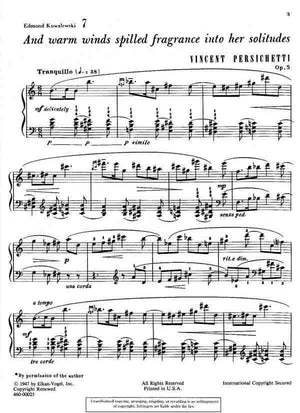 Persichetti: Poems for Piano, Op. 5 - Volume 2 (Nos. 7-11)