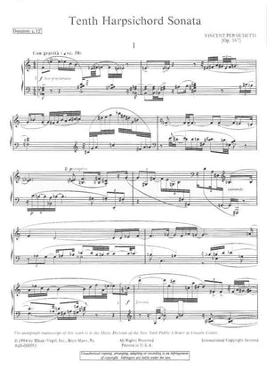 Persichetti: Harpsichord Sonata No. 10, Op. 167