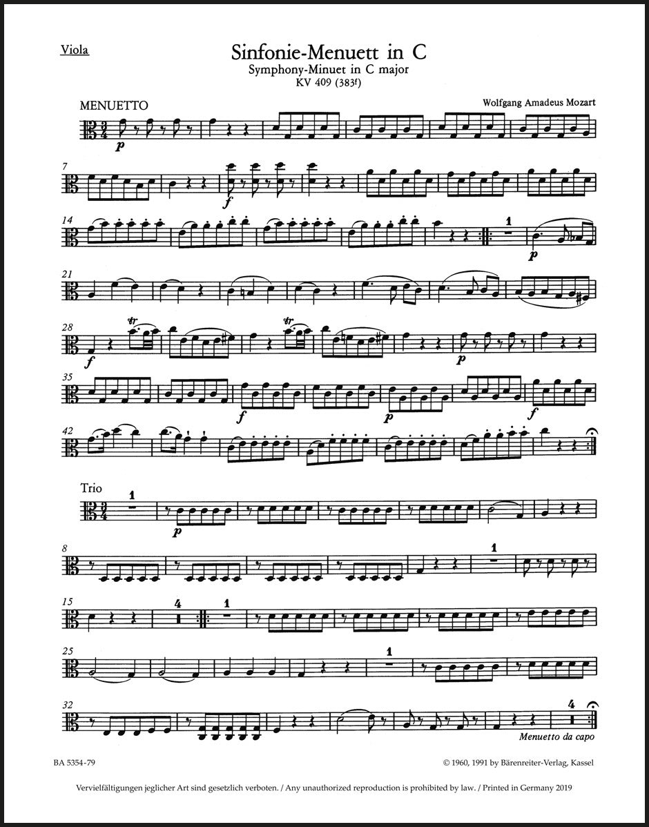 Mozart: Symphony in C Major, K. 409