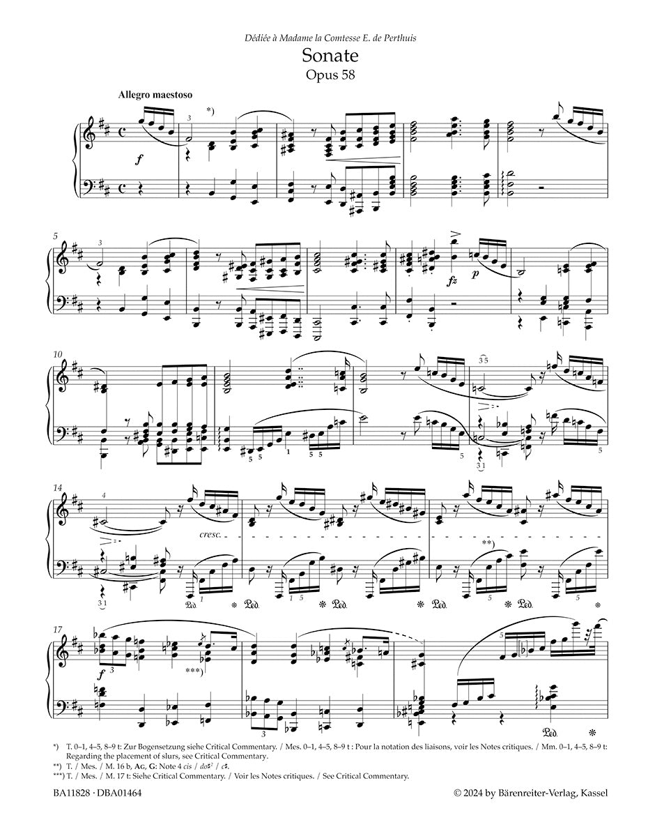 Chopin: Piano Sonata No. 3 in B Minor, Op. 58 – Ficks Music