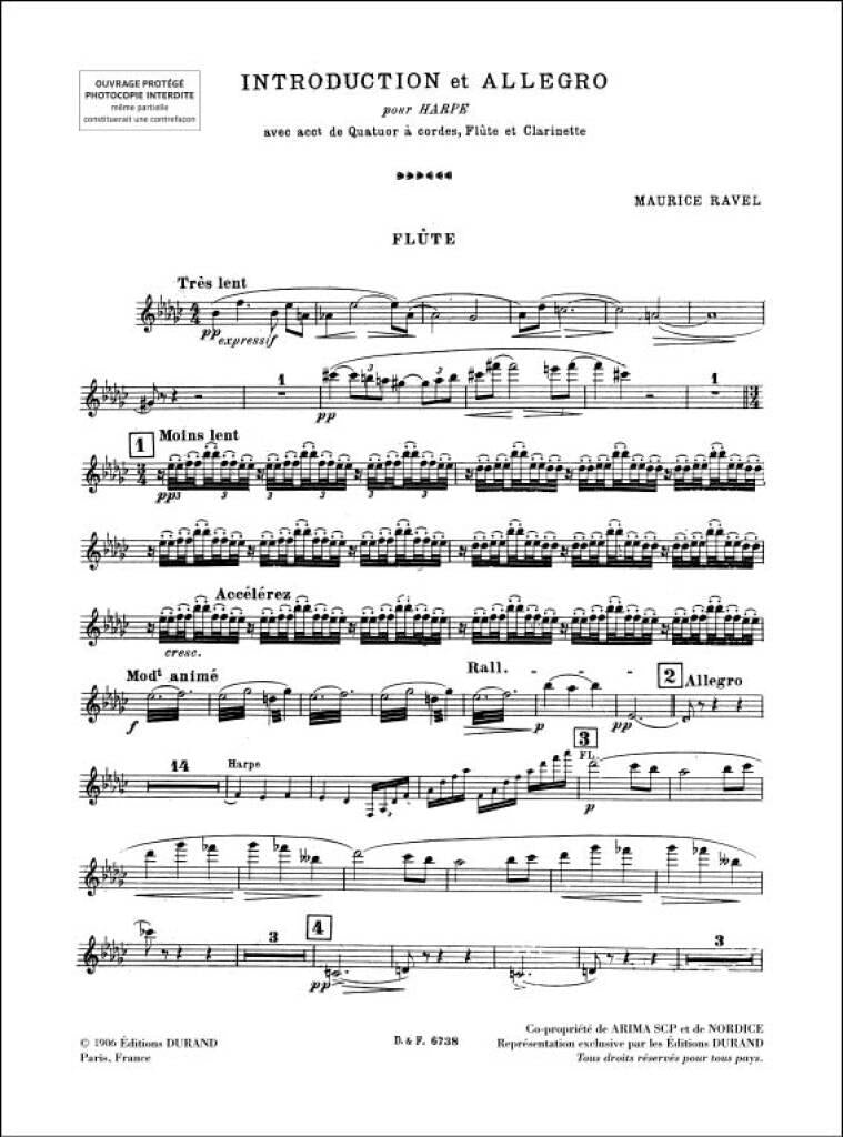 Ravel: Introduction and Allegro for Harp, String Quartet, Flute and Clarinet