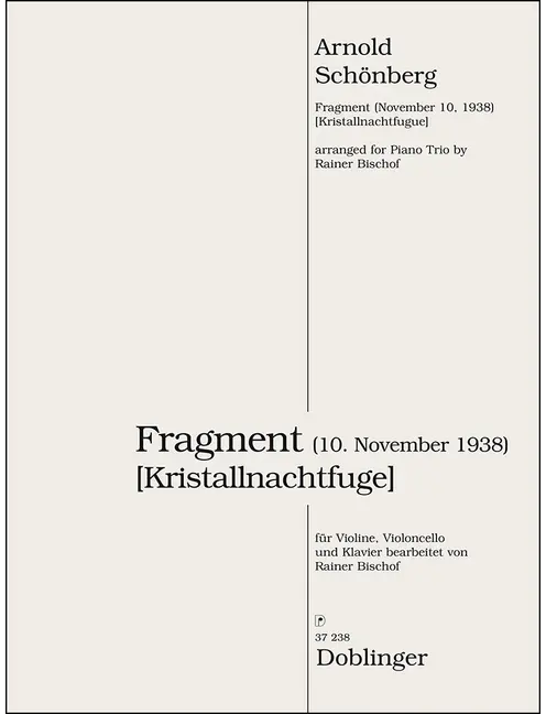Schoenberg: Fragment "Kristallnachtfuge" (arr. for piano trio)