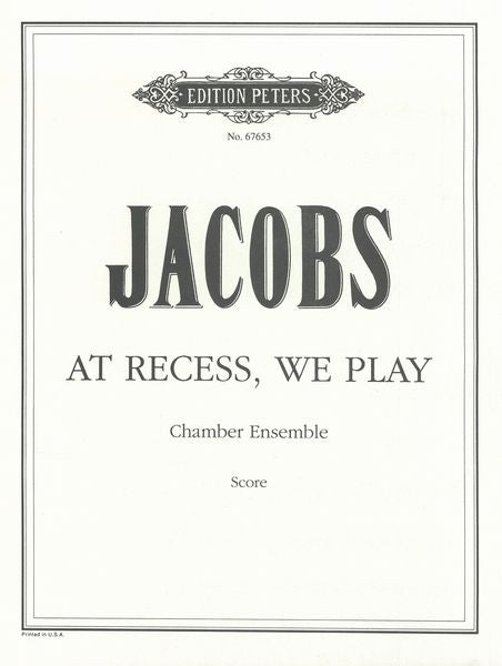 Jacobs: At Recess, We Play