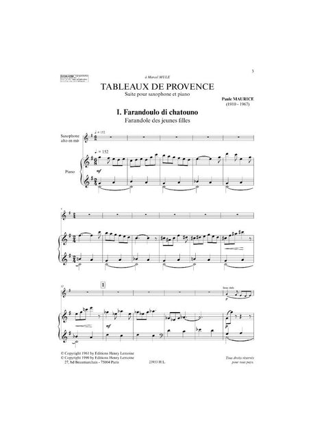 Maurice: Tableaux de Provence