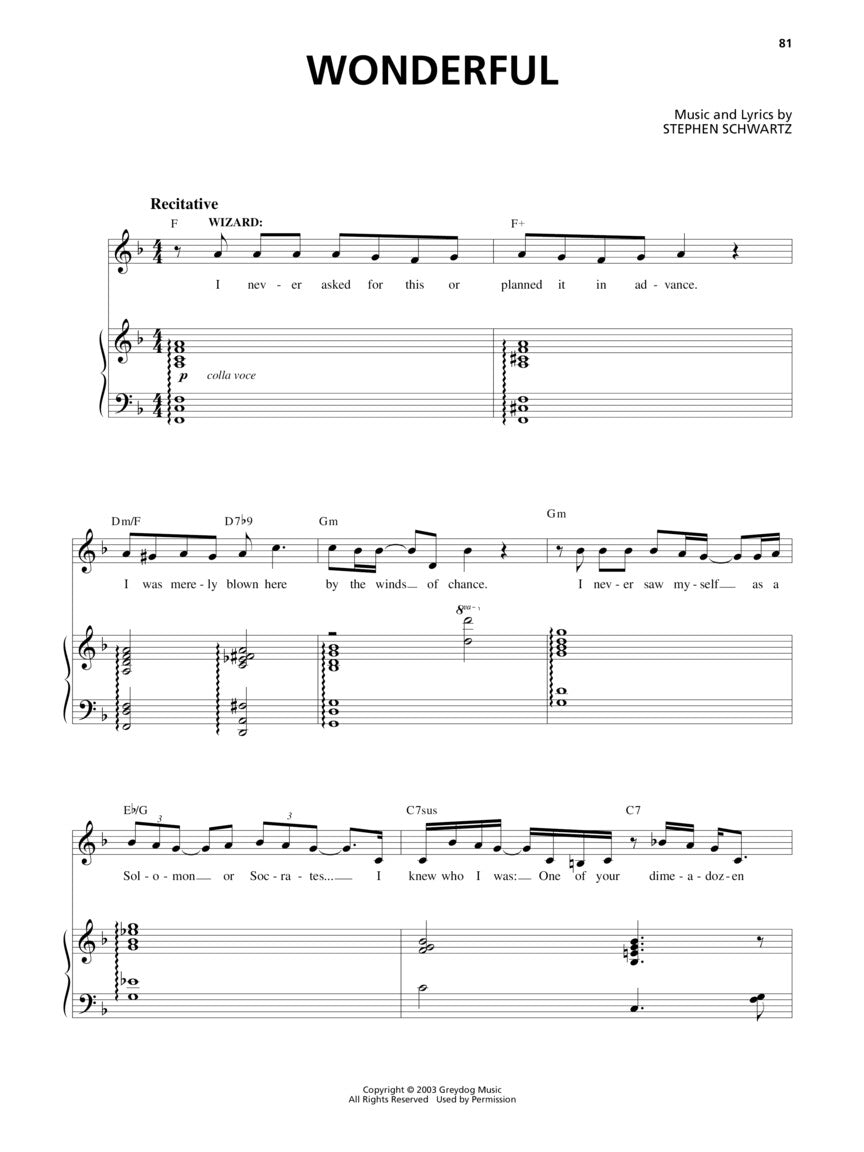 Wicked - Vocal Selections