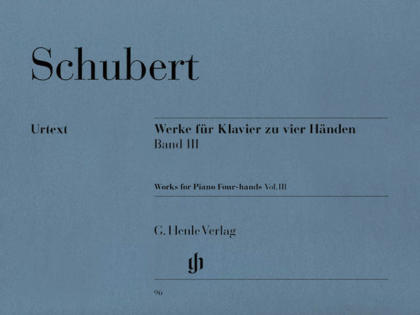 Schubert: Works for Piano Four-Hands - Volume 3 – Ficks Music