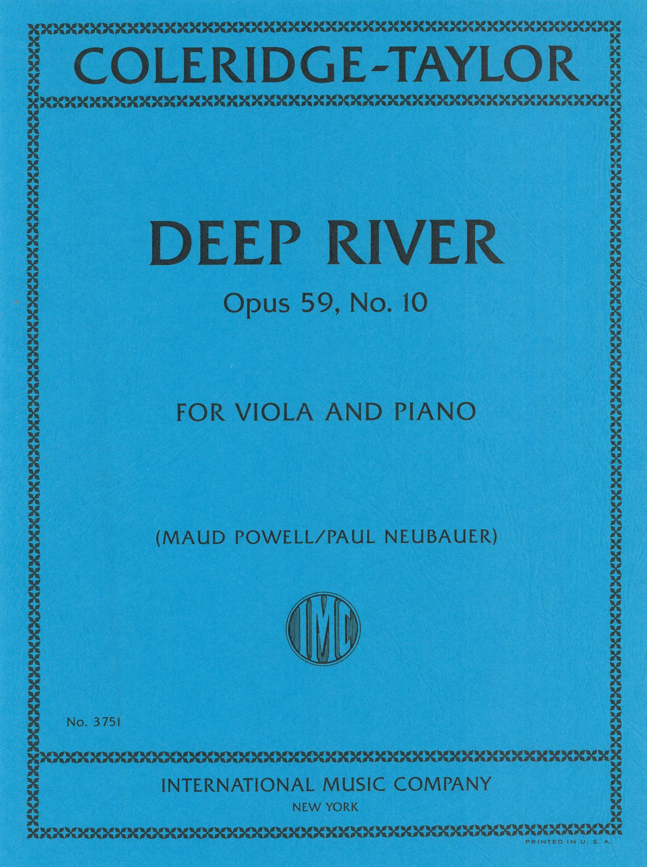Coleridge-Taylor: Deep River, Op. 59, No. 10 (arr. for viola