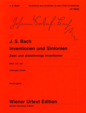 Bach: Inventions and Sinfonias, BWV 772-801