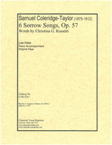 Coleridge-Taylor: 6 Sorrow Songs, Op. 57