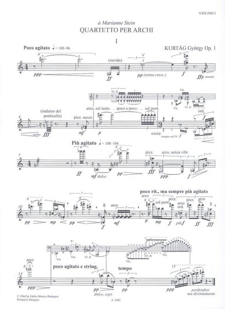 Kurtág: String Quartet No. 1, Op. 1