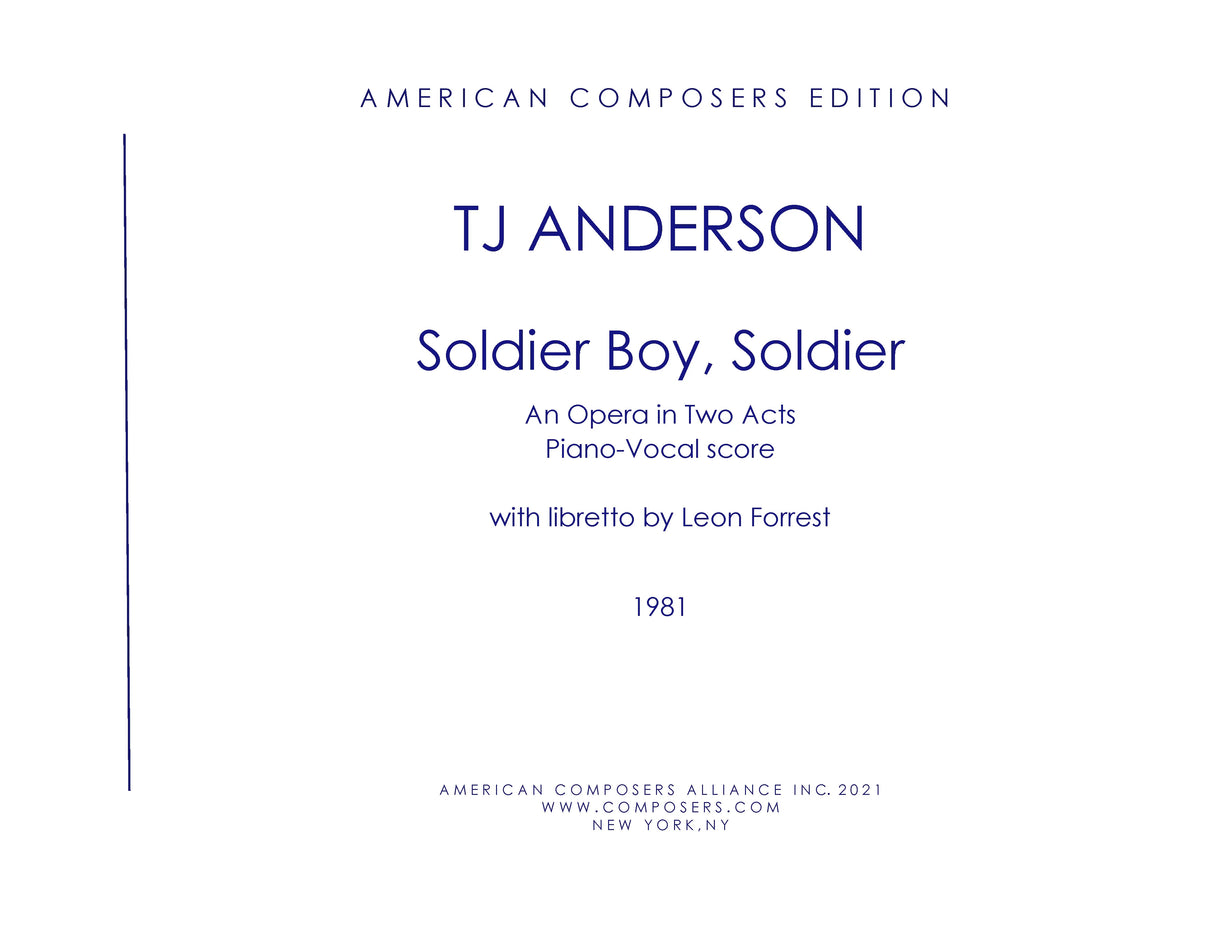 T.J. Anderson: Soldier Boy, Soldier