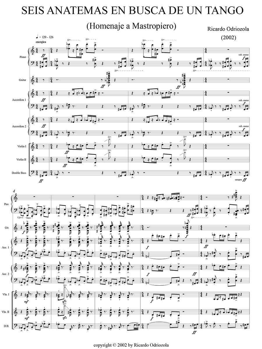 Odriozola: Tango Suite