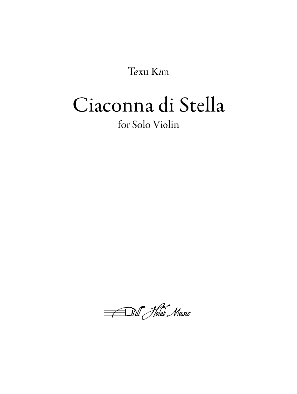 T. Kim: Ciaconna di Stella