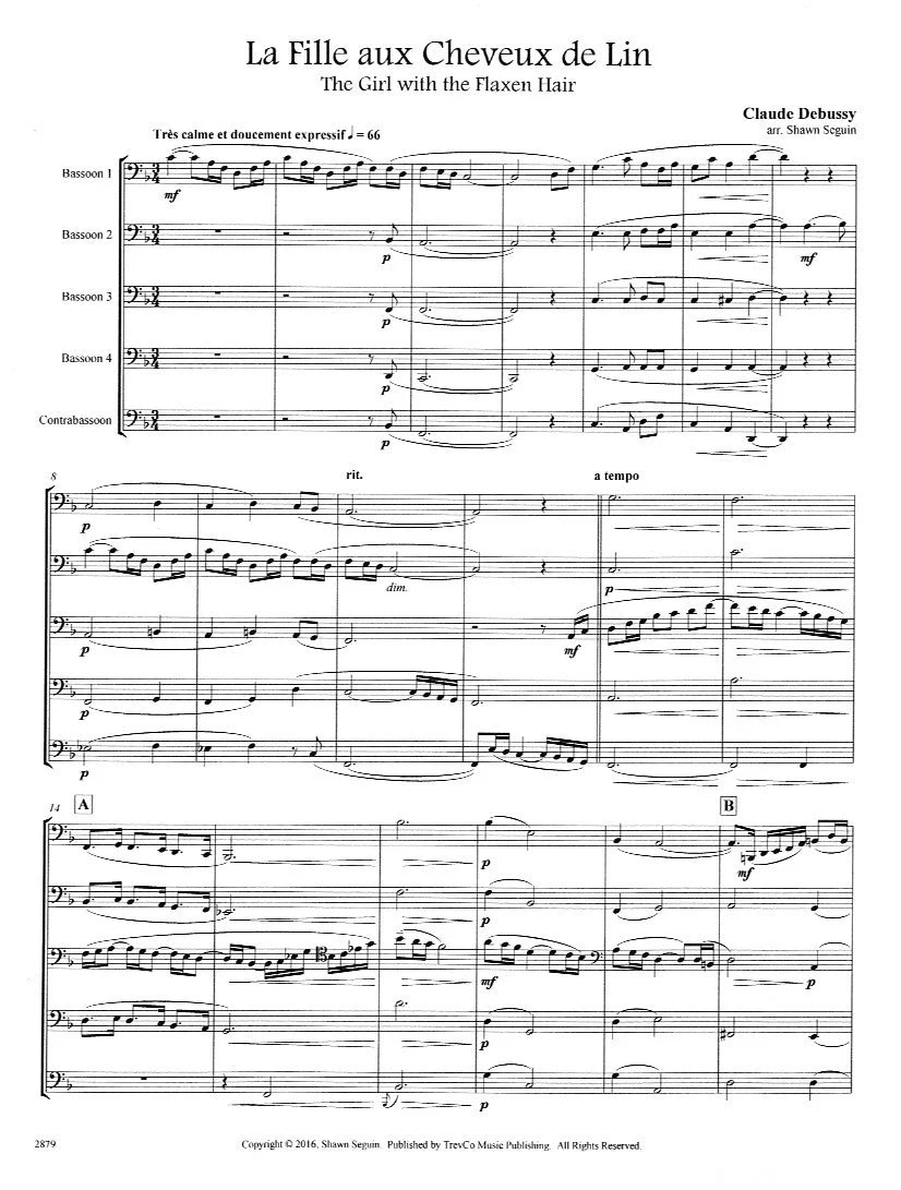 Debussy: The Girl with The Flaxen Hair (arr. for bassoon quintet)