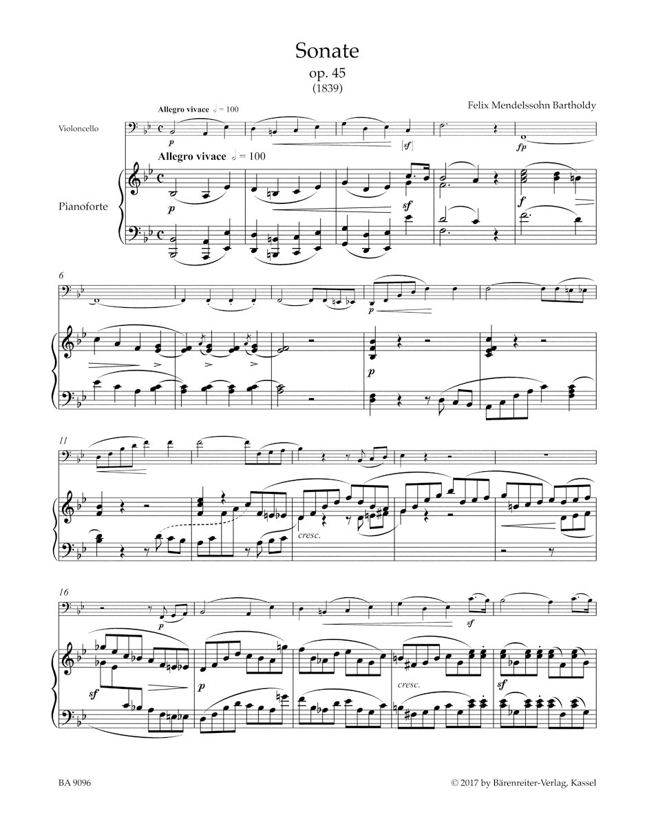 洋書 楽譜 MENDELSSOHN チェロとピアノ作品集 Mendelssohn: Complete Works for Cello & Piano – Ficks Music