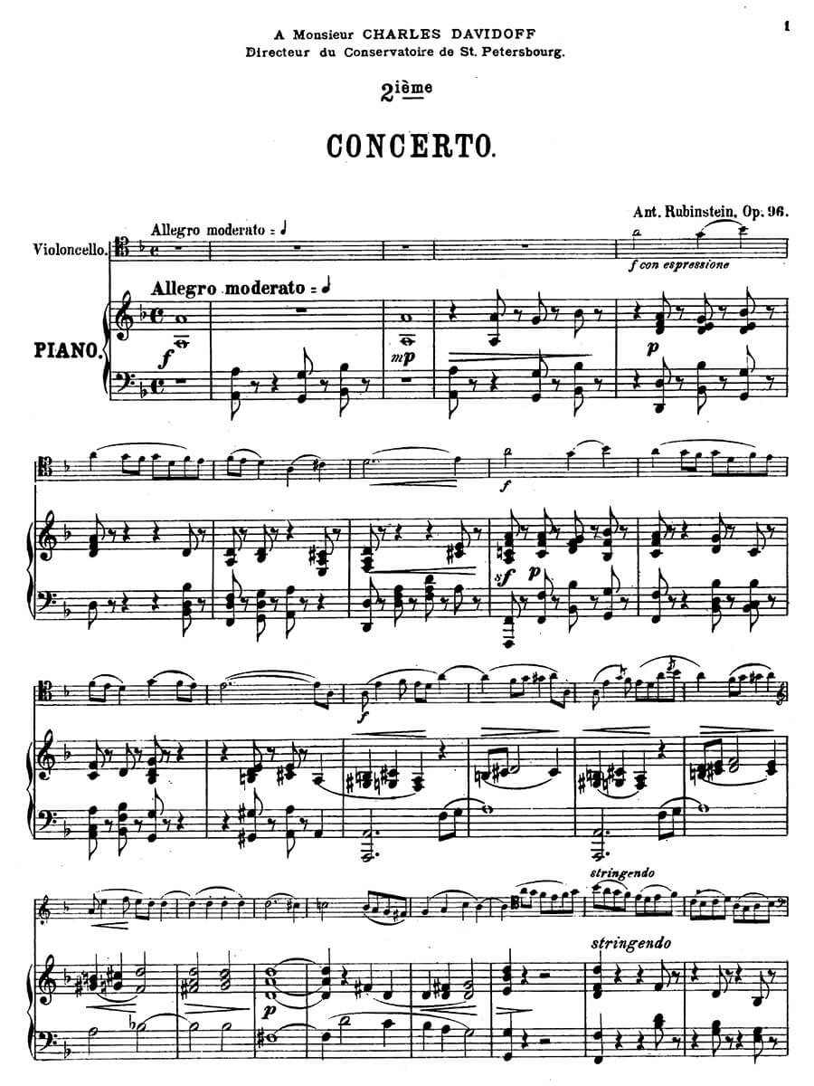 Rubinstein: Cello Concerto No. 2, Op. 96