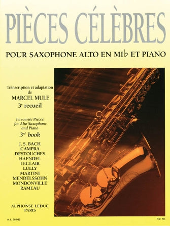 Famous Pieces Arranged for Alto Sax & Piano - Volume 3
