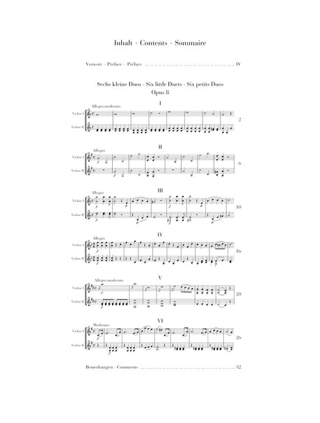 Pleyel: 6 Little Duets for 2 Violins, Op. 8