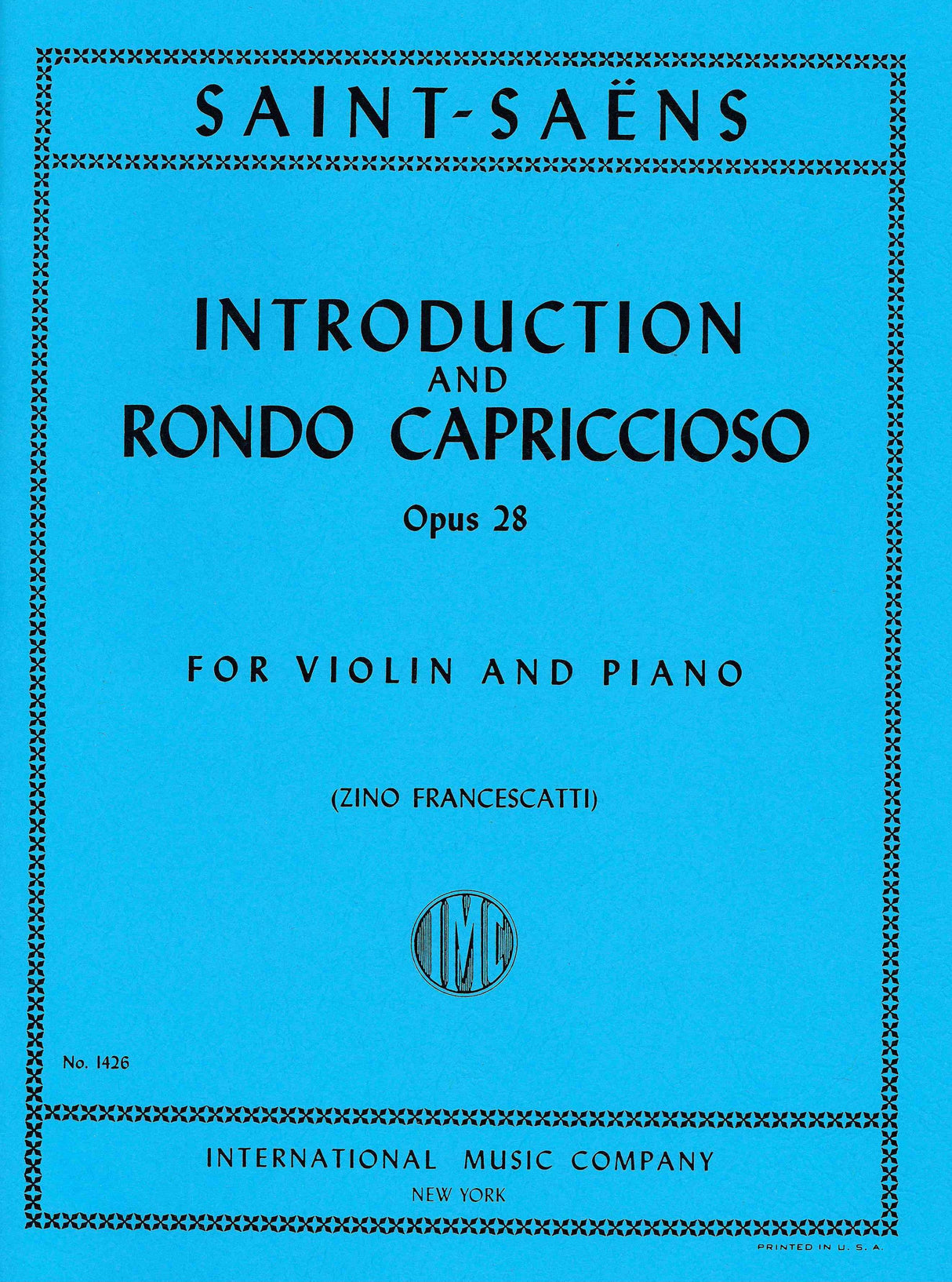 Saint-Saëns: Introduction and Rondo capriccioso, Op. 28