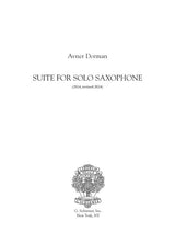 Dorman: Suite for Solo Saxophone
