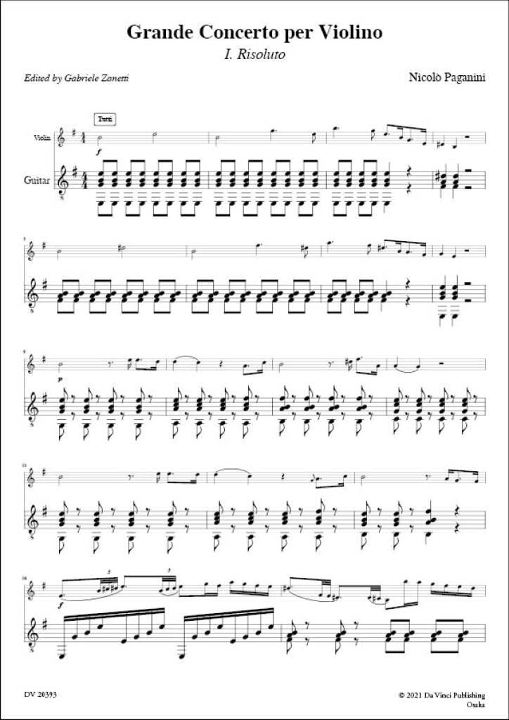 Paganini: Violin Concerto No. 6 – Ficks Music