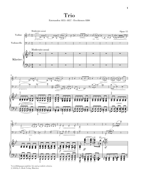 Smetana: Piano Trio in G Minor, Op. 15