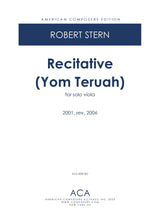 R. Stern: Recitative (Yom Teruah) (Version for Viola)