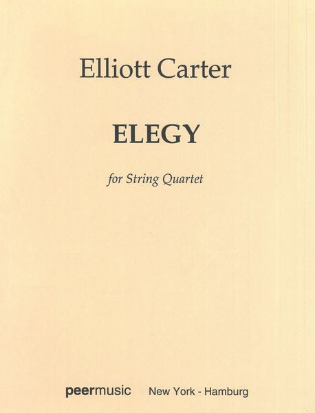 Carter: Elegy for String Quartet