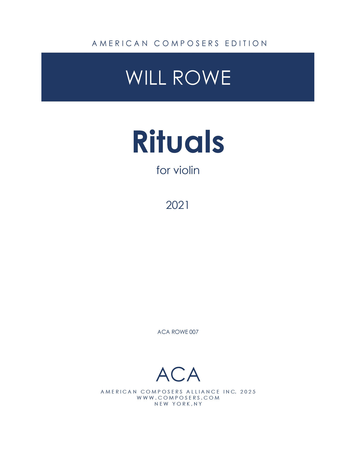 Rowe: Rituals