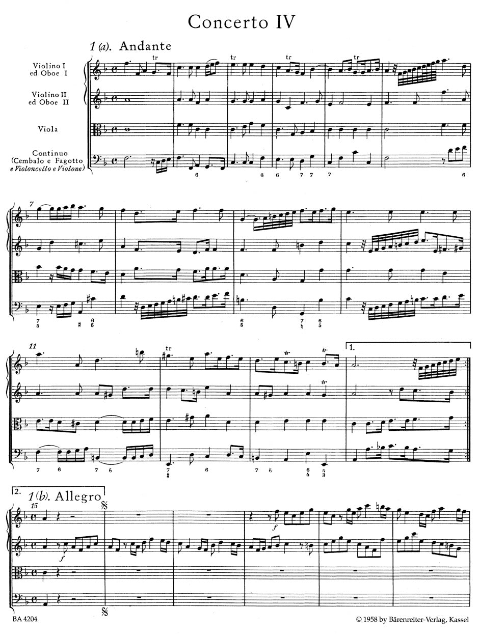 Handel: Concerto grosso in F Major, HWV 315, Op. 3, No. 4