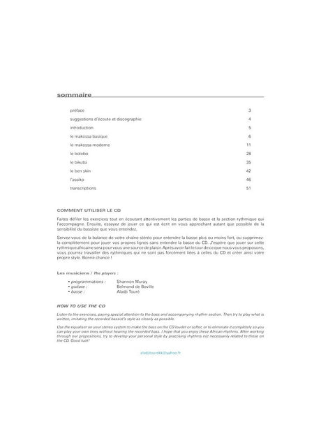 Toure: Les Secrets de la basse africaine