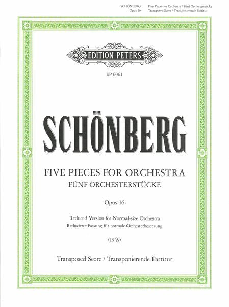 Schoenberg: 5 Pieces for Orchestra, Op. 16