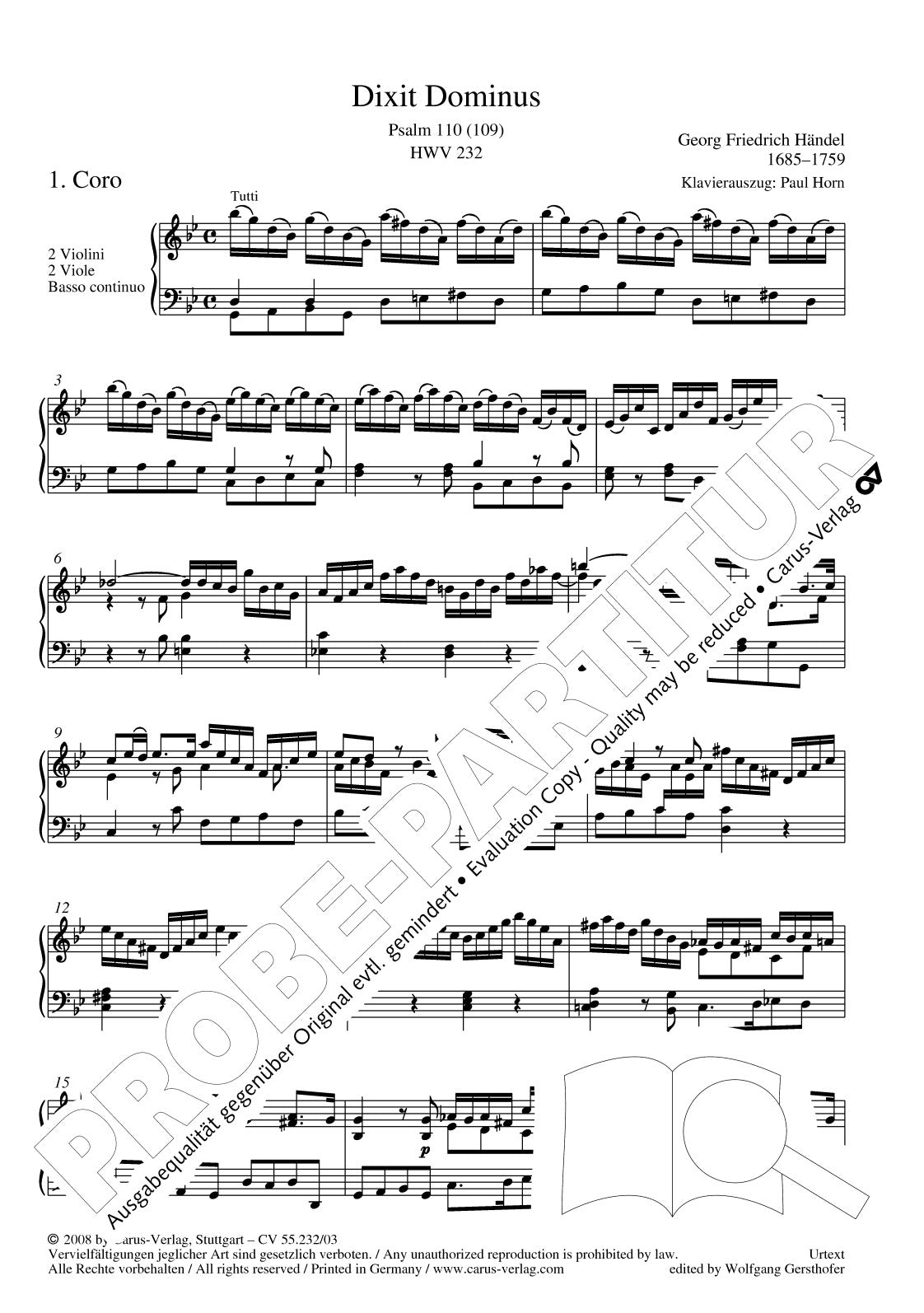 Handel: Dixit Dominus, HWV 232 – Ficks Music