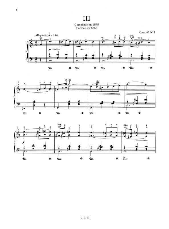 Chopin: Mazurkas, Op. posth. 67