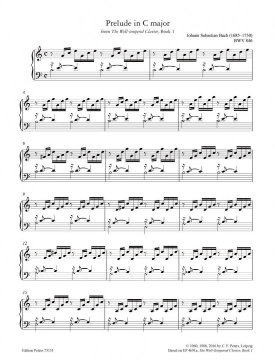 Bach: Prelude and Fugue in C Major, BWV 846