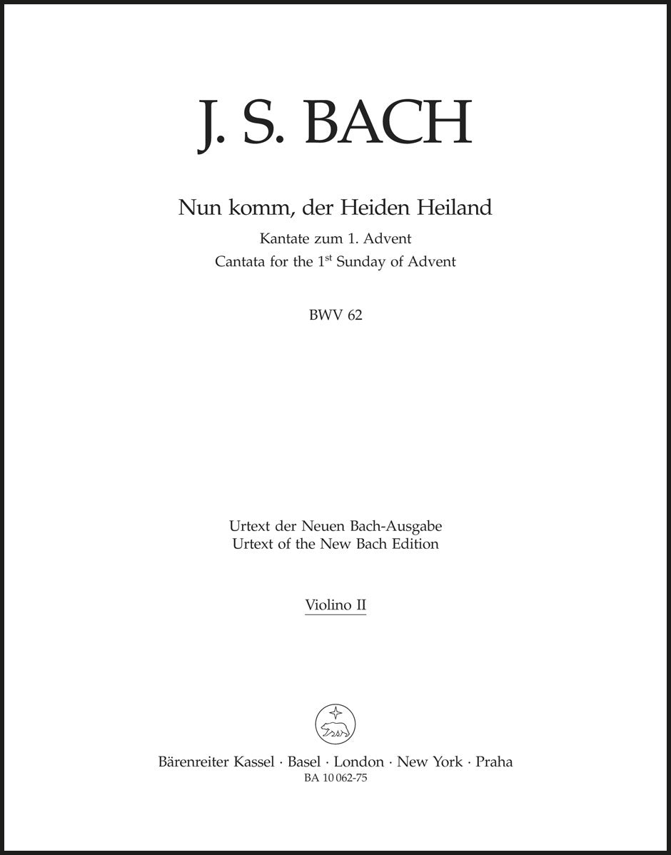 Bach: Nun komm, der Heiden Heiland, BWV 62