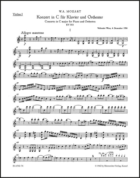 Mozart: Piano Concerto No. 25 in C Major, K. 503