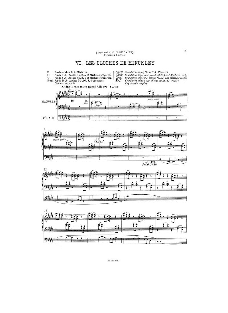 Vierne: Pièces de fantaisie, Op. 55 (Quatrième Suite)