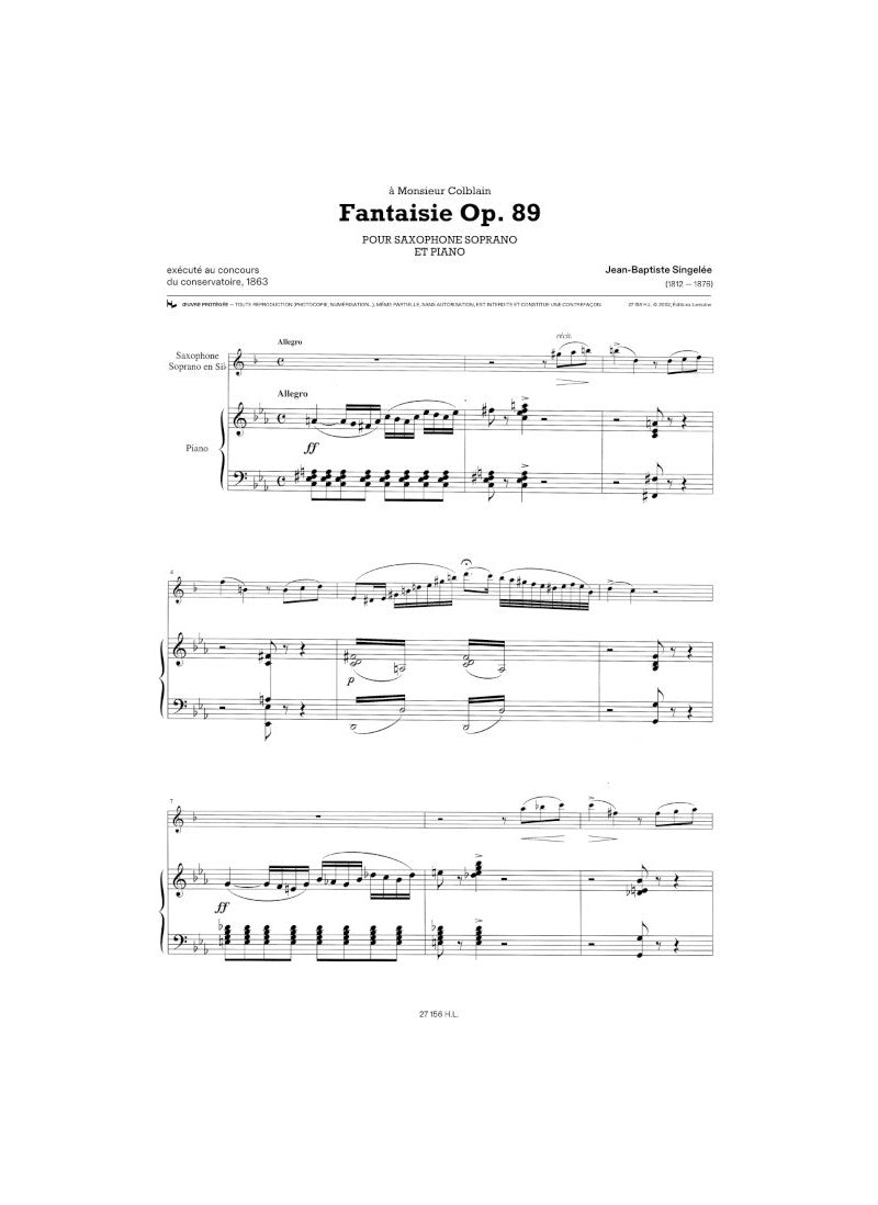 Singelee: Caprice, Op. 80 & 2 Fantaisies, Opp. 89, & 102