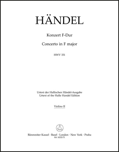 Handel: Concerto grosso in F Major, HWV 331