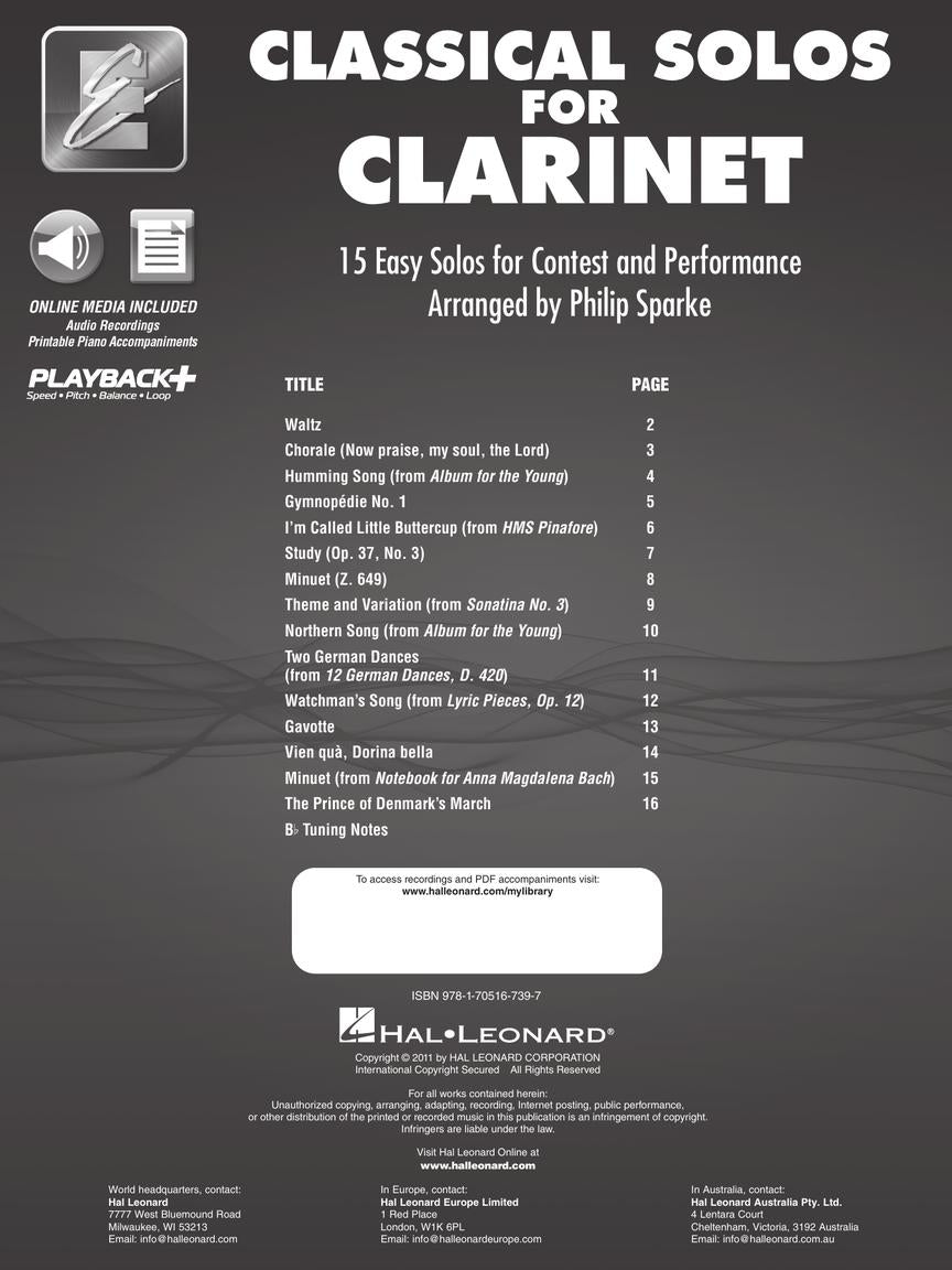 Classical Solos for Clarinet - Volume 1 – Ficks Music