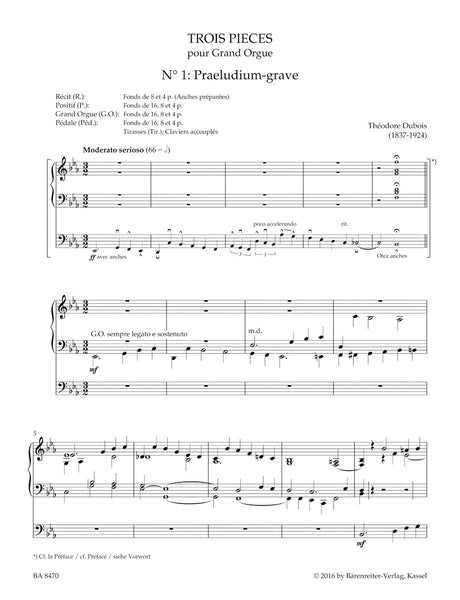 Dubois: 3 Pièces pour Grand Orgue & Messe de Mariage