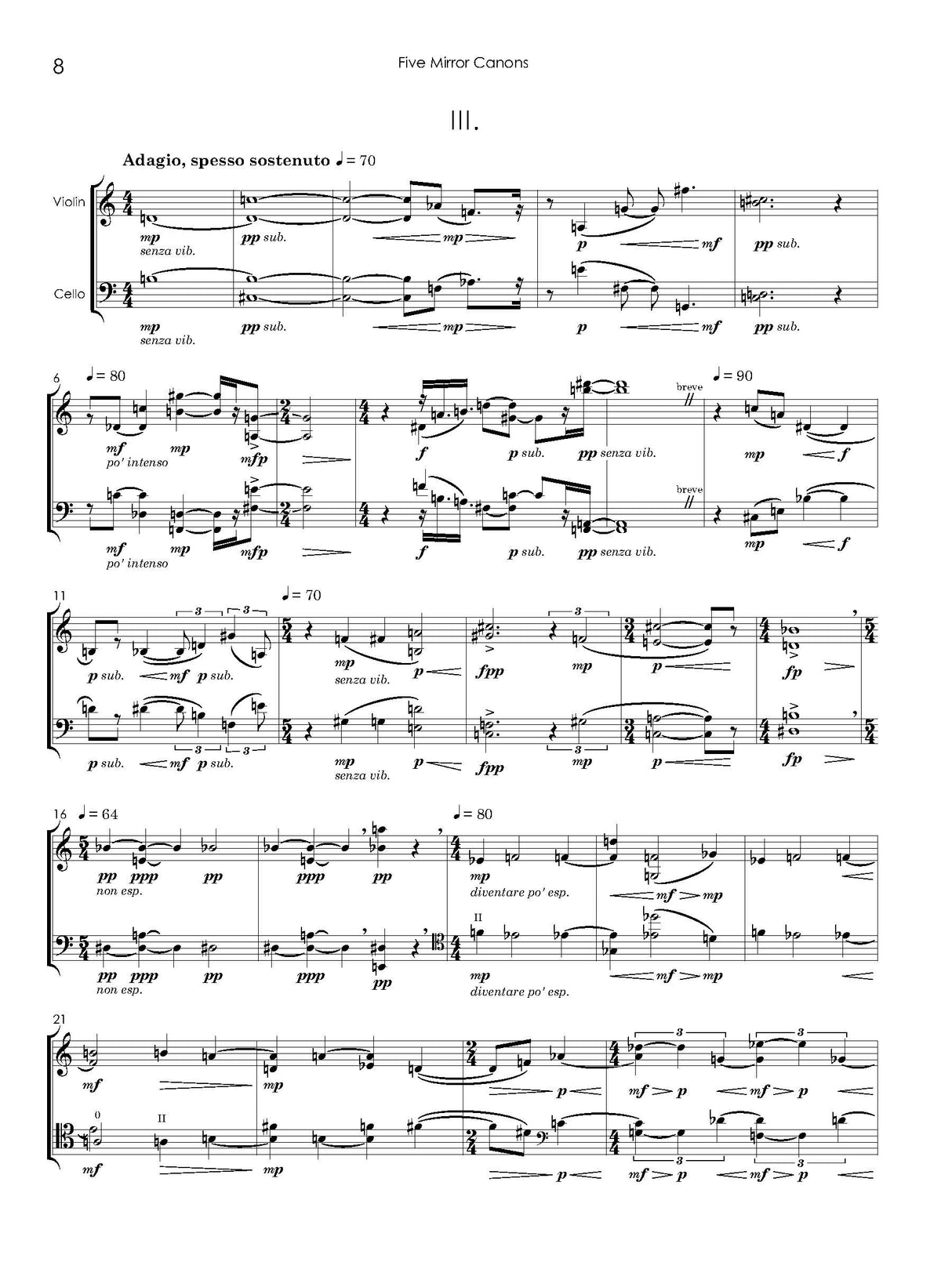 Mecionis: 5 Mirror Canons