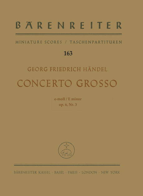 Handel: Concerto grosso in E Minor, HWV 321, Op. 6, No. 3