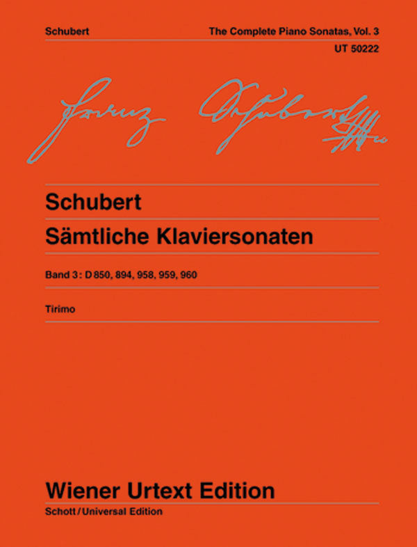 Schubert: Complete Piano Sonatas - Volume 3 – Ficks Music