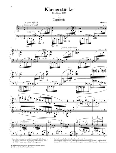 Brahms: Piano Pieces, Opp. 76, 79, 116-119
