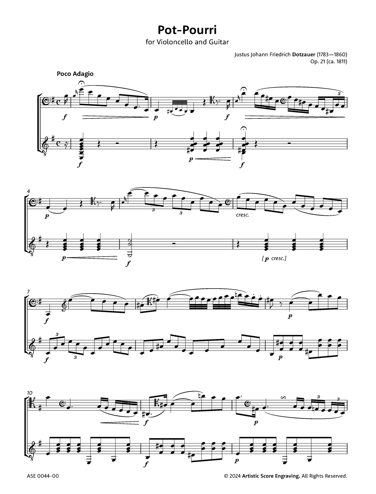 Dotzauer: Pot-pourri, Op. 21