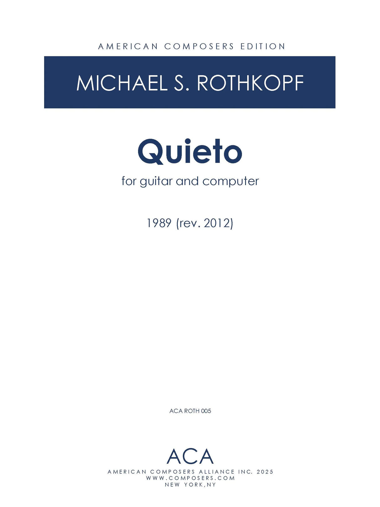 Rothkopf: Quieto