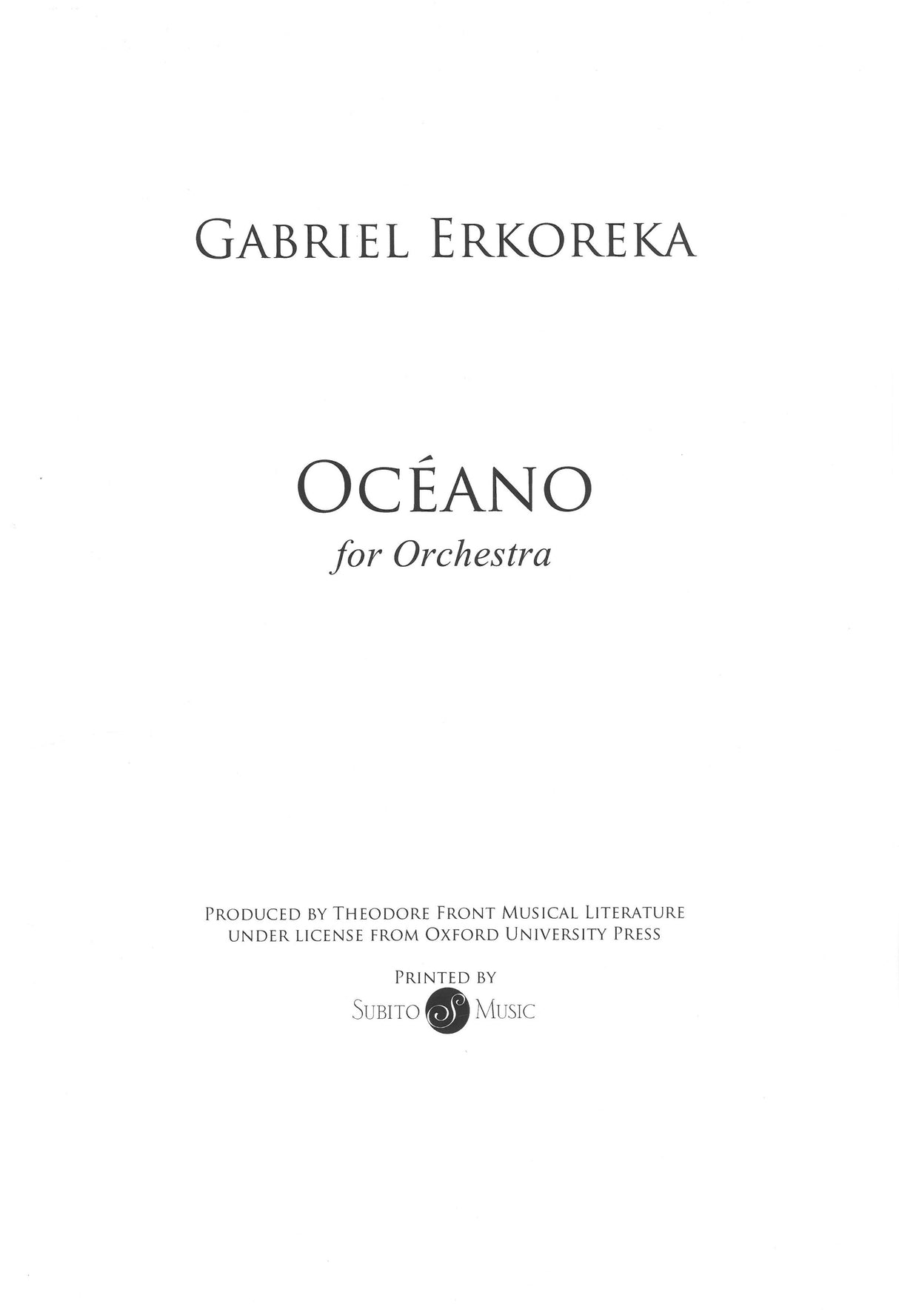 Erkoreka: Océano